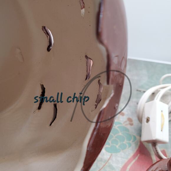 Vtg Ceramic Brown Owl Bedside Night Light Up Eyes 6 Inch Electric Switch Lamp - Picture 7 of 15